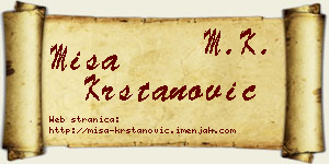 Miša Krstanović vizit kartica